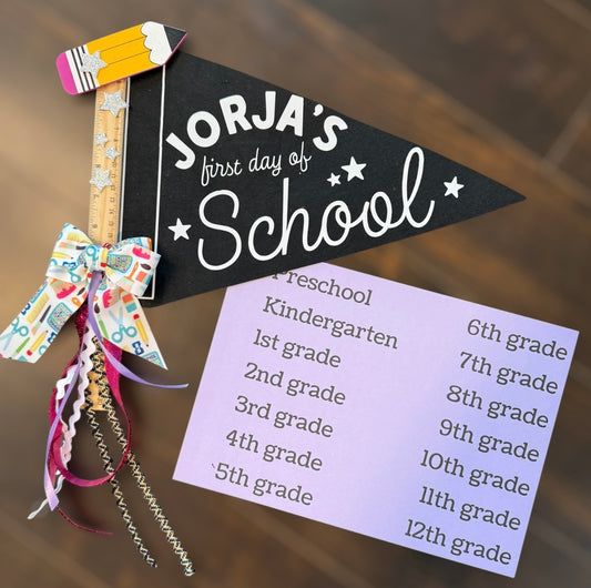 First Day of School Pennant Flag