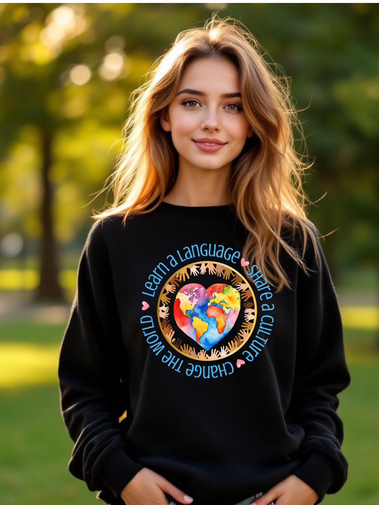 Share a culture, Change the world sweatshirt