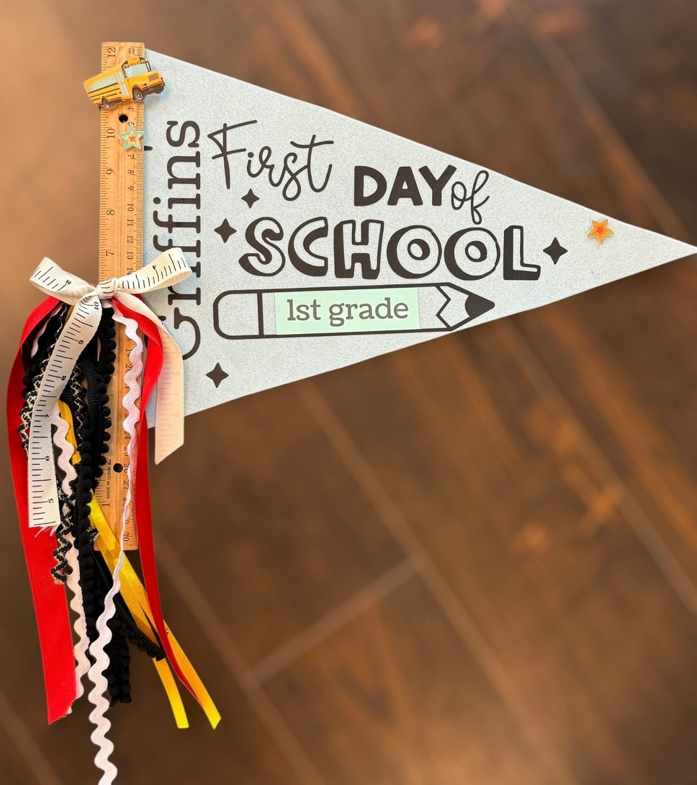 First Day of School Pennant Flag