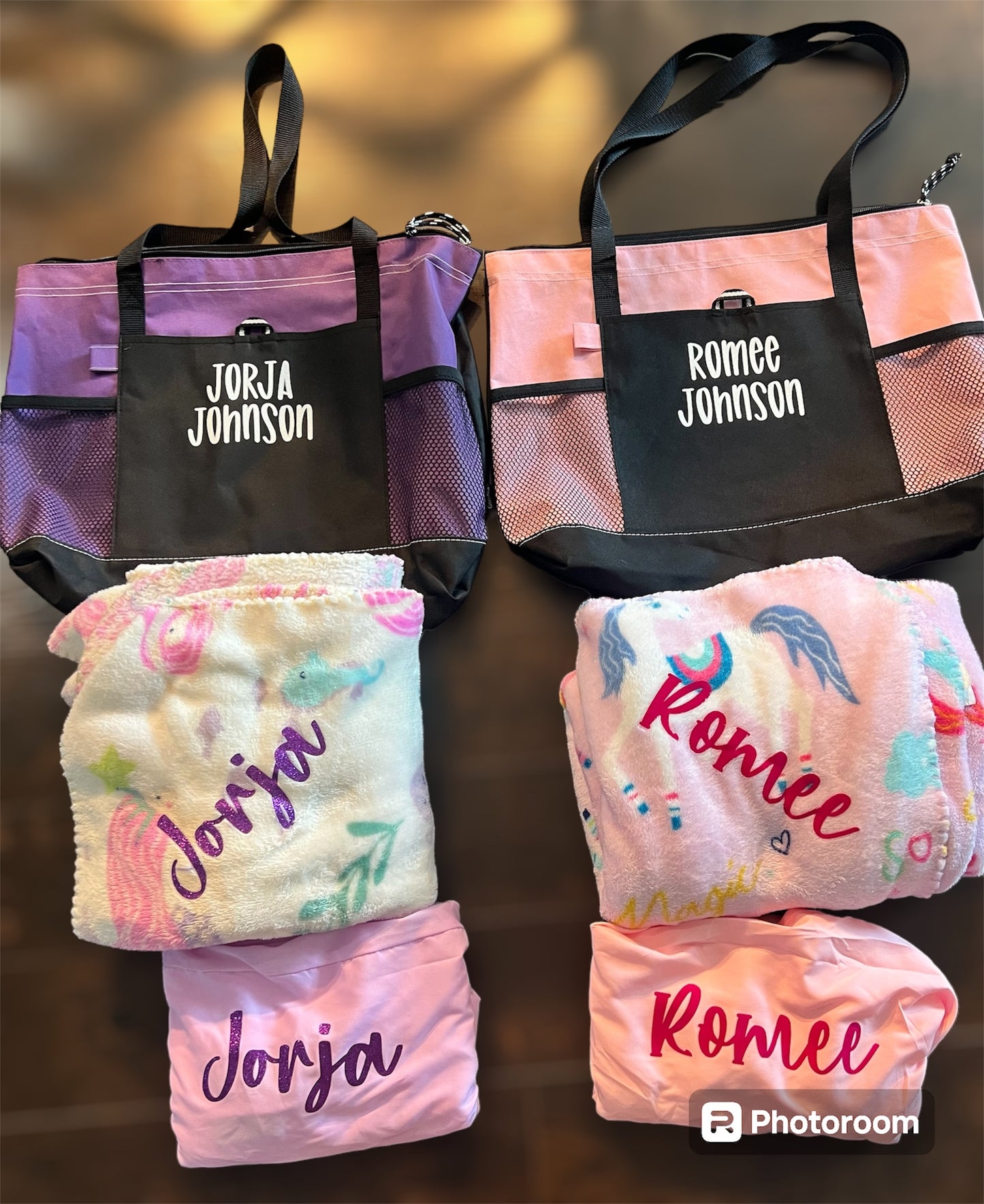 Personalized blanket, bag, and nap mat cover for childcare